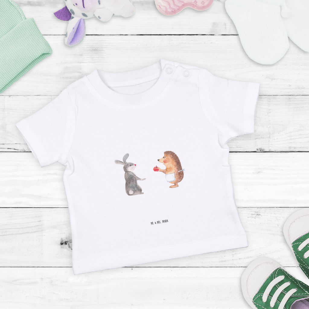 Baby T-Shirt Liebe ist nie ohne Schmerz Igel und Hase, Igel, Hase, Liebe Spruch, Liebeskummer Geschenk, Herzschmerz, Trösten, Trennungsschmerz, Spruch romantisch Mädchen,Jungen,Unisex,Motiv,Baby T-Shirt,Kurzarm  süße Tiermotive, gute Laune, lustige Sprüche, Tiere