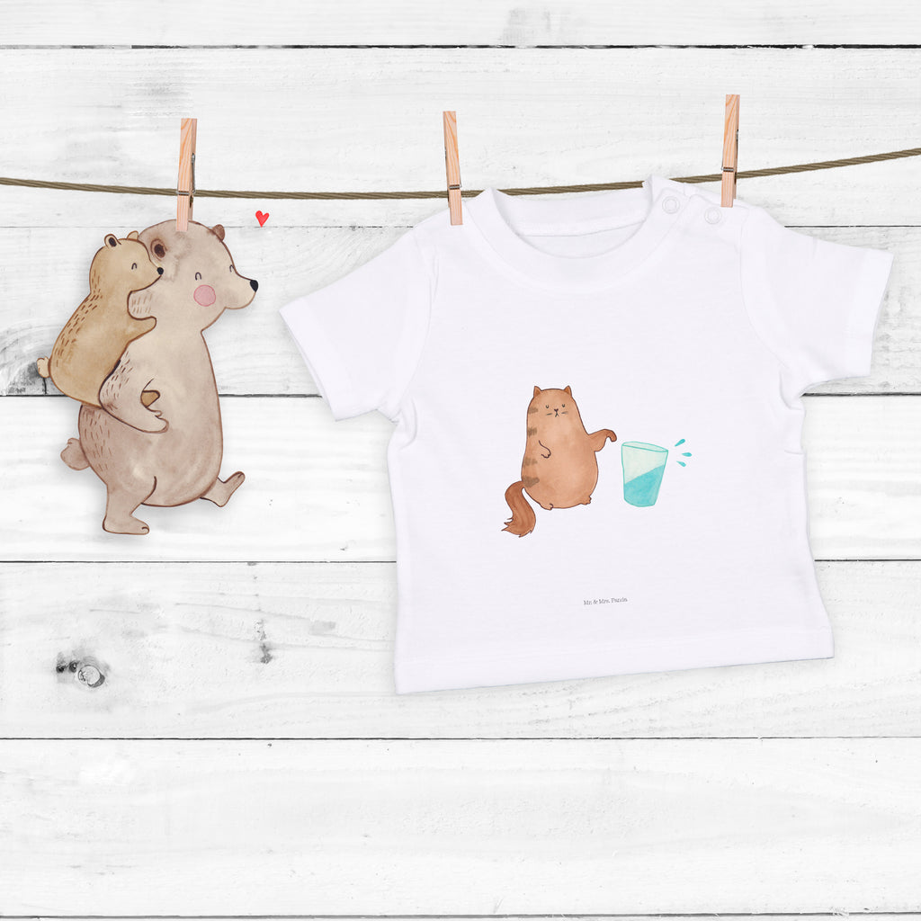 Baby T-Shirt Katze Wasserglas