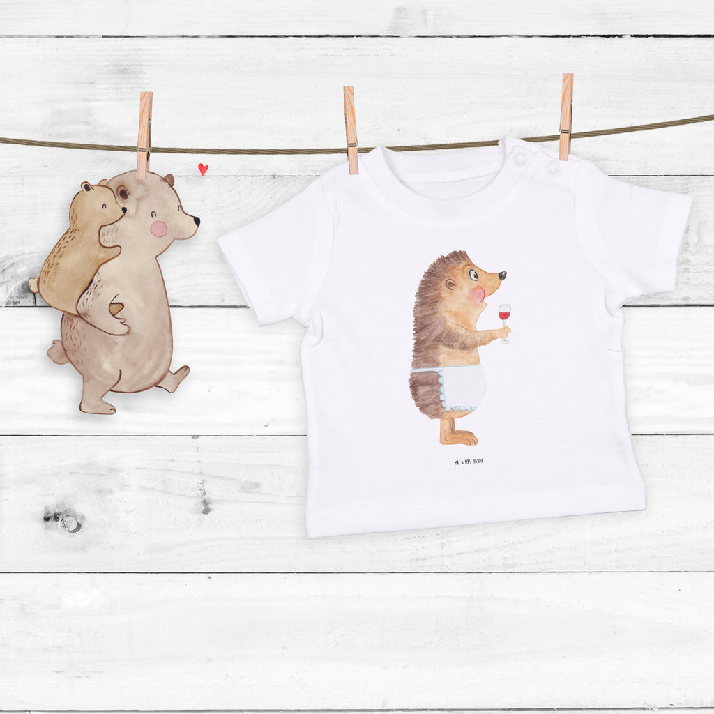 Baby T-Shirt Igel mit Wein Wein Spruch, Igel, Geschenk Weintrinker, Geschenk Weinliebhaber, Wein Deko, Weinglas, Rotwein, Weißwein, Wein trinken Mädchen,Jungen,Unisex,Motiv,Baby T-Shirt,Kurzarm  süße Tiermotive, gute Laune, lustige Sprüche, Tiere
