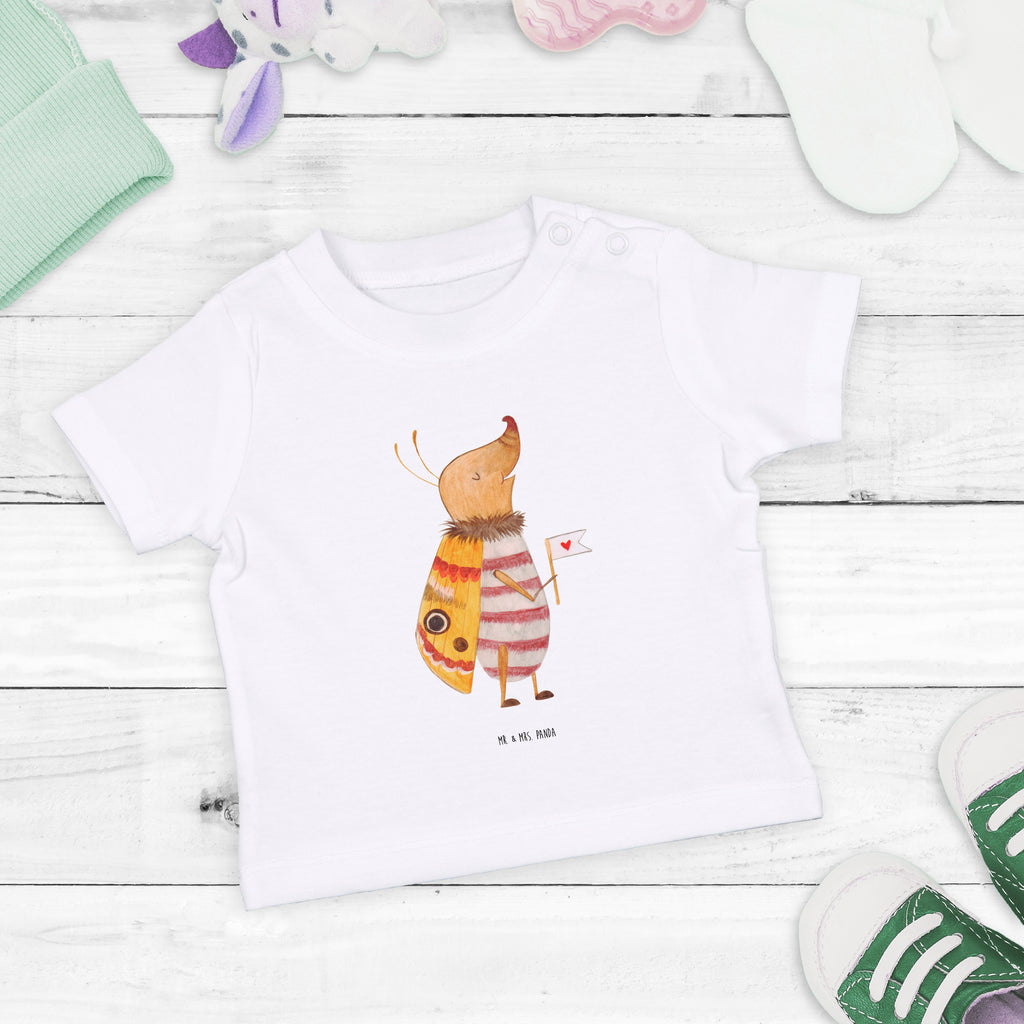 Baby T-Shirt Nachtfalter mit Fähnchen Nachtfalter, Käfer, Spruch lustig, Spruch witzig, süß, niedlich, Küche Deko, Was kostet die Welt Mädchen, Jungen, Unisex, Motiv ,Baby T-Shirt, Kurzarm, Shirt, Baby  süße Tiermotive, gute Laune, lustige Sprüche, Tiere