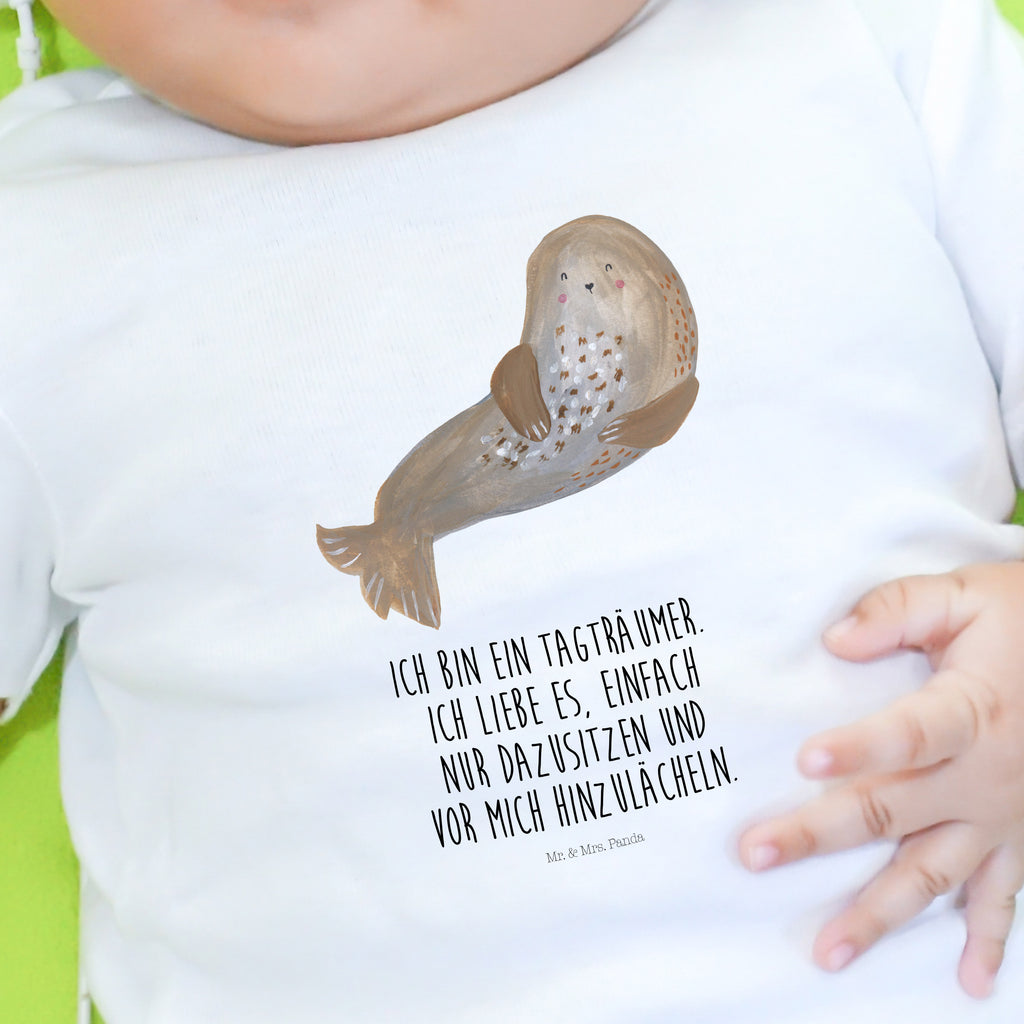 Baby T-Shirt Robbe lachend Robbe, Robben, Seehund, Strand, Meerestier, Ostsee, Nordsee Mädchen,Jungen,Unisex,Motiv,Baby T-Shirt,Kurzarm  süße Tiermotive, gute Laune, lustige Sprüche, Tiere