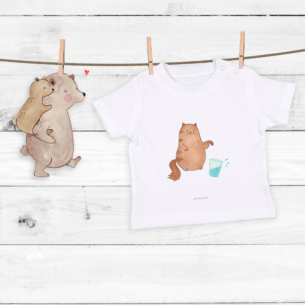 Baby T-Shirt Katze Wasserglas