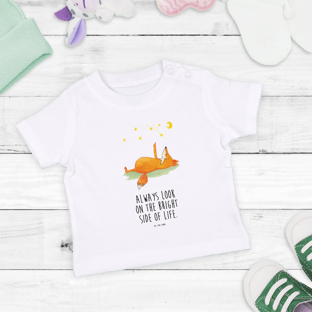 Baby T-Shirt Fuchs Sterne Fuchs, Füchse, tröstende Worte, Spruch positiv, Spruch schön, Romantik, Always Look on the Bright Side of Life Mädchen,Jungen,Unisex,Motiv,Baby T-Shirt,Kurzarm  Fuchs