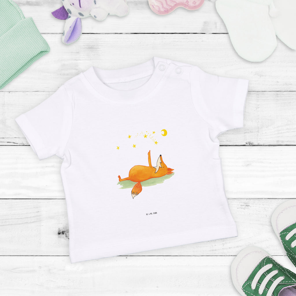 Baby T-Shirt Fuchs Sterne Fuchs, Füchse, tröstende Worte, Spruch positiv, Spruch schön, Romantik, Always Look on the Bright Side of Life Mädchen,Jungen,Unisex,Motiv,Baby T-Shirt,Kurzarm  Fuchs