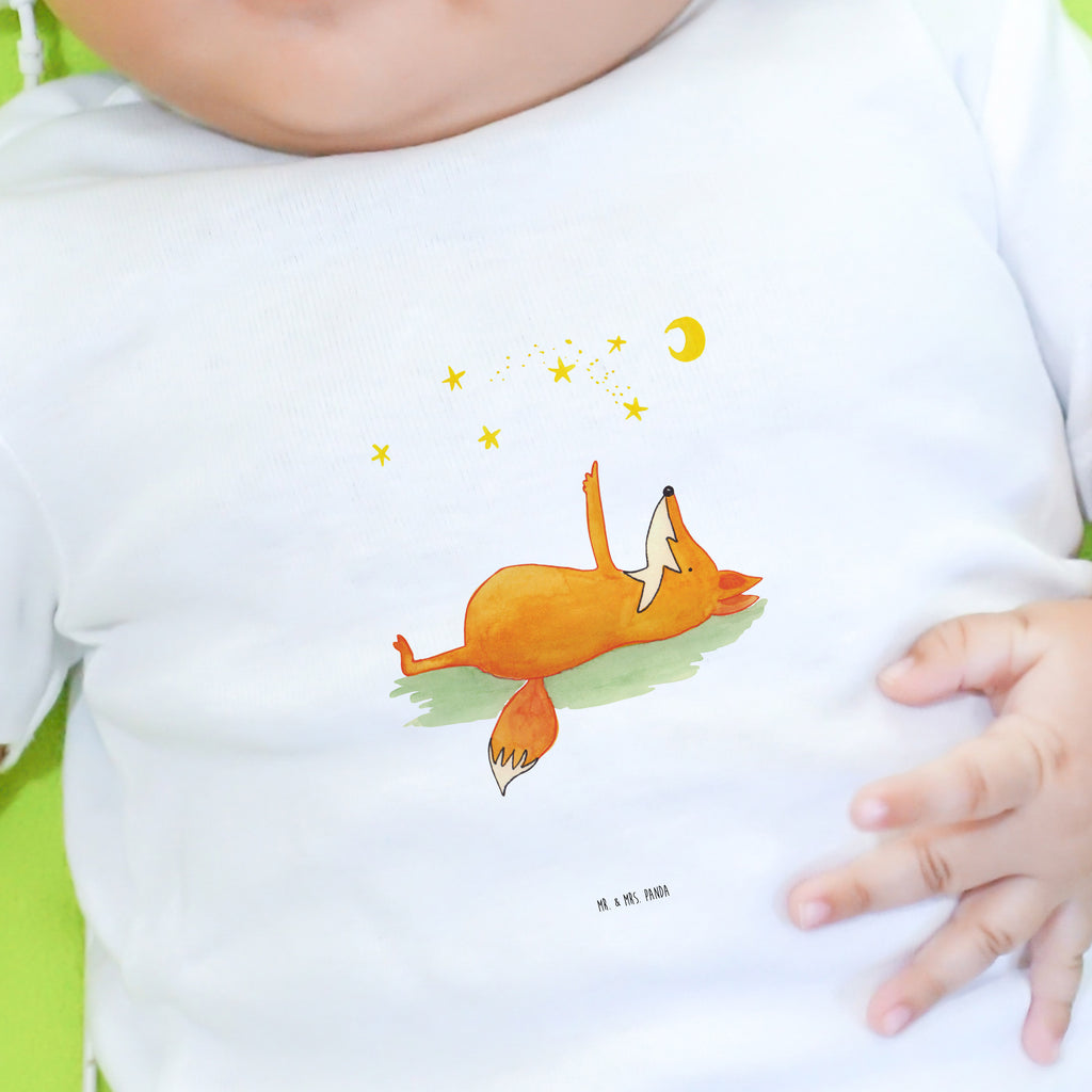 Baby T-Shirt Fuchs Sterne Fuchs, Füchse, tröstende Worte, Spruch positiv, Spruch schön, Romantik, Always Look on the Bright Side of Life Mädchen,Jungen,Unisex,Motiv,Baby T-Shirt,Kurzarm  Fuchs