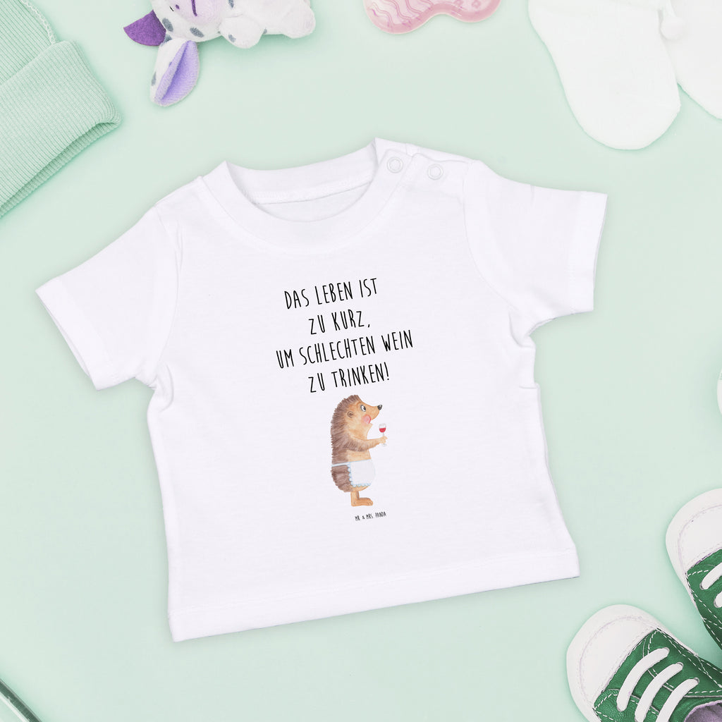 Baby T-Shirt Igel mit Wein Wein Spruch, Igel, Geschenk Weintrinker, Geschenk Weinliebhaber, Wein Deko, Weinglas, Rotwein, Weißwein, Wein trinken Mädchen,Jungen,Unisex,Motiv,Baby T-Shirt,Kurzarm  süße Tiermotive, gute Laune, lustige Sprüche, Tiere