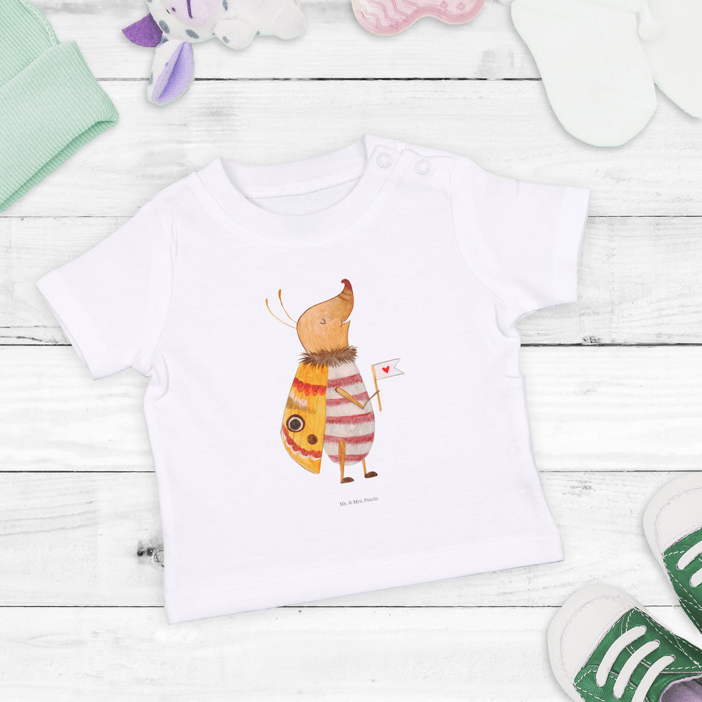 Baby T-Shirt Nachtfalter mit Fähnchen Nachtfalter, Käfer, Spruch lustig, Spruch witzig, süß, niedlich, Küche Deko, Was kostet die Welt Mädchen, Jungen, Unisex, Motiv ,Baby T-Shirt, Kurzarm, Shirt, Baby  süße Tiermotive, gute Laune, lustige Sprüche, Tiere