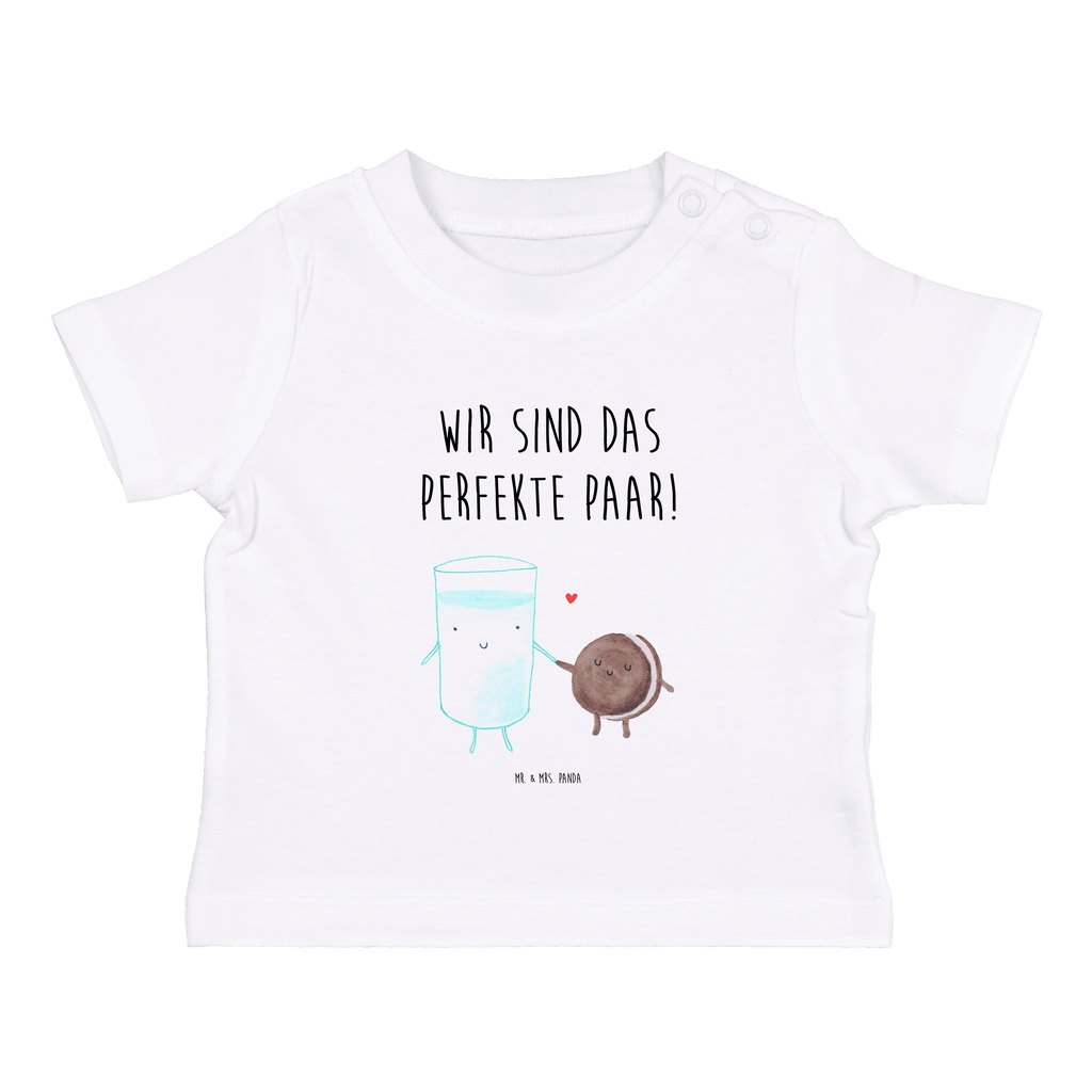 Baby T-Shirt Milch & Keks Milk, Cookie, Milch, Keks, Kekse, Kaffee, Einladung Frühstück, Motiv süß, romantisch, perfektes Paar,  Mädchen,Jungen,Unisex,Motiv,Baby T-Shirt,Kurzarm  süße Tiermotive, gute Laune, lustige Sprüche, Tiere