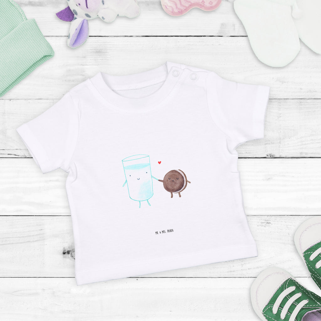 Baby T-Shirt Milch & Keks Milk, Cookie, Milch, Keks, Kekse, Kaffee, Einladung Frühstück, Motiv süß, romantisch, perfektes Paar,  Mädchen,Jungen,Unisex,Motiv,Baby T-Shirt,Kurzarm  süße Tiermotive, gute Laune, lustige Sprüche, Tiere