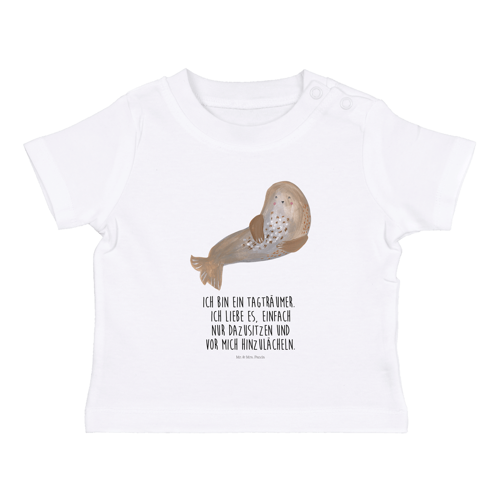 Baby T-Shirt Robbe lachend Robbe, Robben, Seehund, Strand, Meerestier, Ostsee, Nordsee Mädchen,Jungen,Unisex,Motiv,Baby T-Shirt,Kurzarm  süße Tiermotive, gute Laune, lustige Sprüche, Tiere