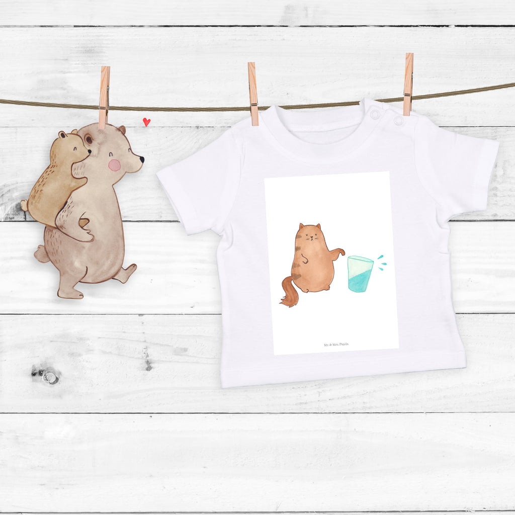 Baby T-Shirt Katze Wasserglas
