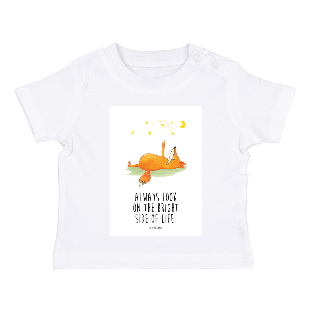 Baby T-Shirt Fuchs Sterne Fuchs, Füchse, tröstende Worte, Spruch positiv, Spruch schön, Romantik, Always Look on the Bright Side of Life Mädchen,Jungen,Unisex,Motiv,Baby T-Shirt,Kurzarm  Fuchs