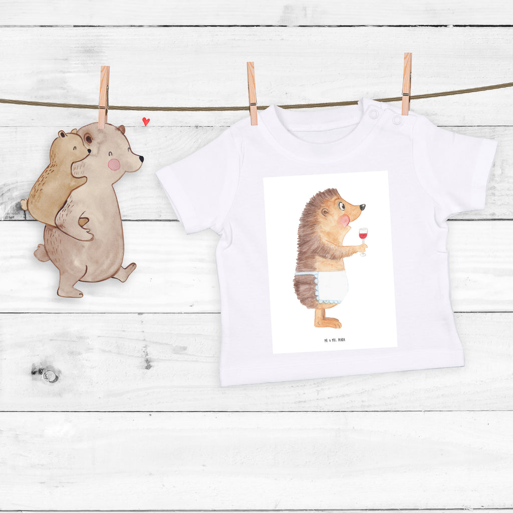 Baby T-Shirt Igel mit Wein Wein Spruch, Igel, Geschenk Weintrinker, Geschenk Weinliebhaber, Wein Deko, Weinglas, Rotwein, Weißwein, Wein trinken Mädchen,Jungen,Unisex,Motiv,Baby T-Shirt,Kurzarm  süße Tiermotive, gute Laune, lustige Sprüche, Tiere