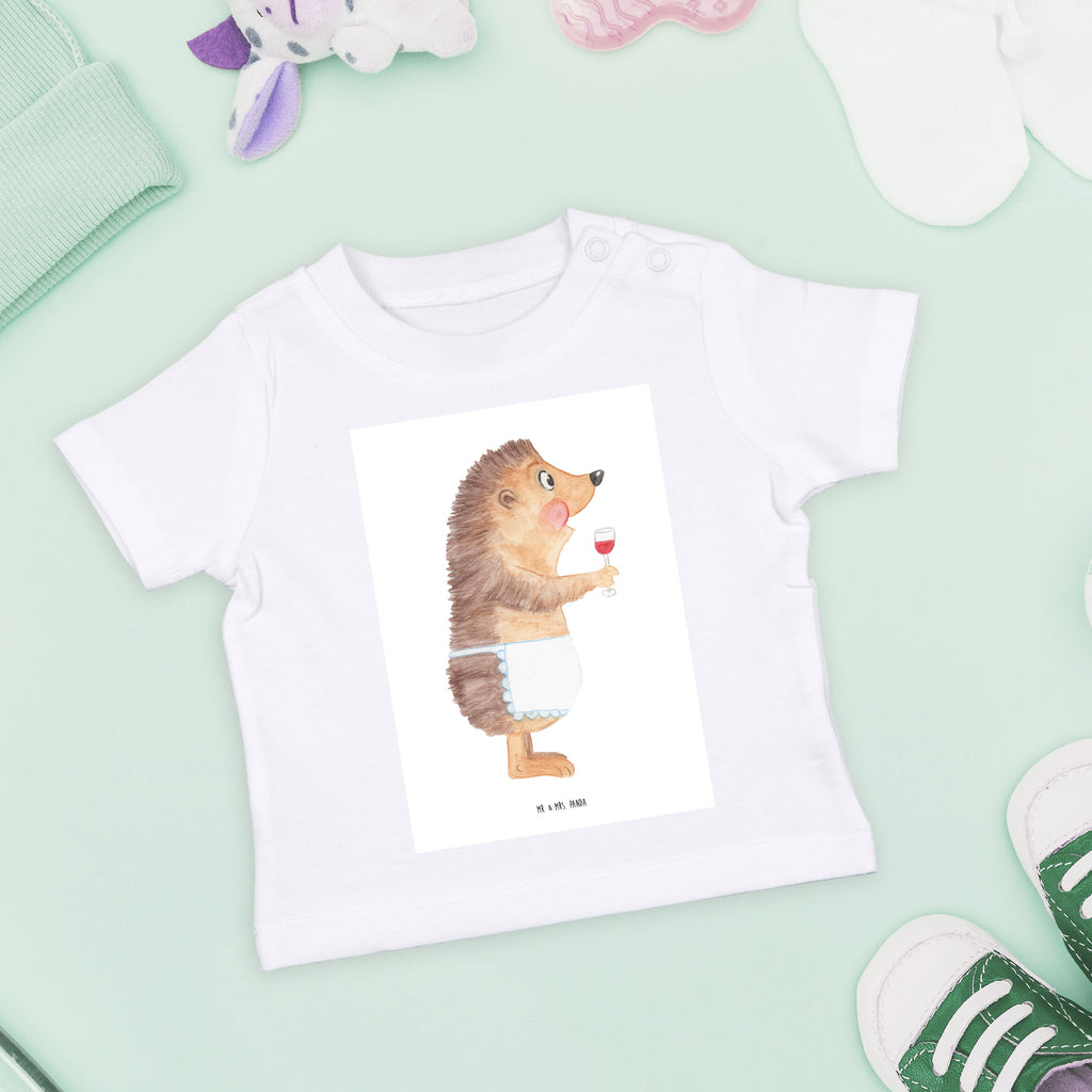 Baby T-Shirt Igel mit Wein Wein Spruch, Igel, Geschenk Weintrinker, Geschenk Weinliebhaber, Wein Deko, Weinglas, Rotwein, Weißwein, Wein trinken Mädchen,Jungen,Unisex,Motiv,Baby T-Shirt,Kurzarm  süße Tiermotive, gute Laune, lustige Sprüche, Tiere