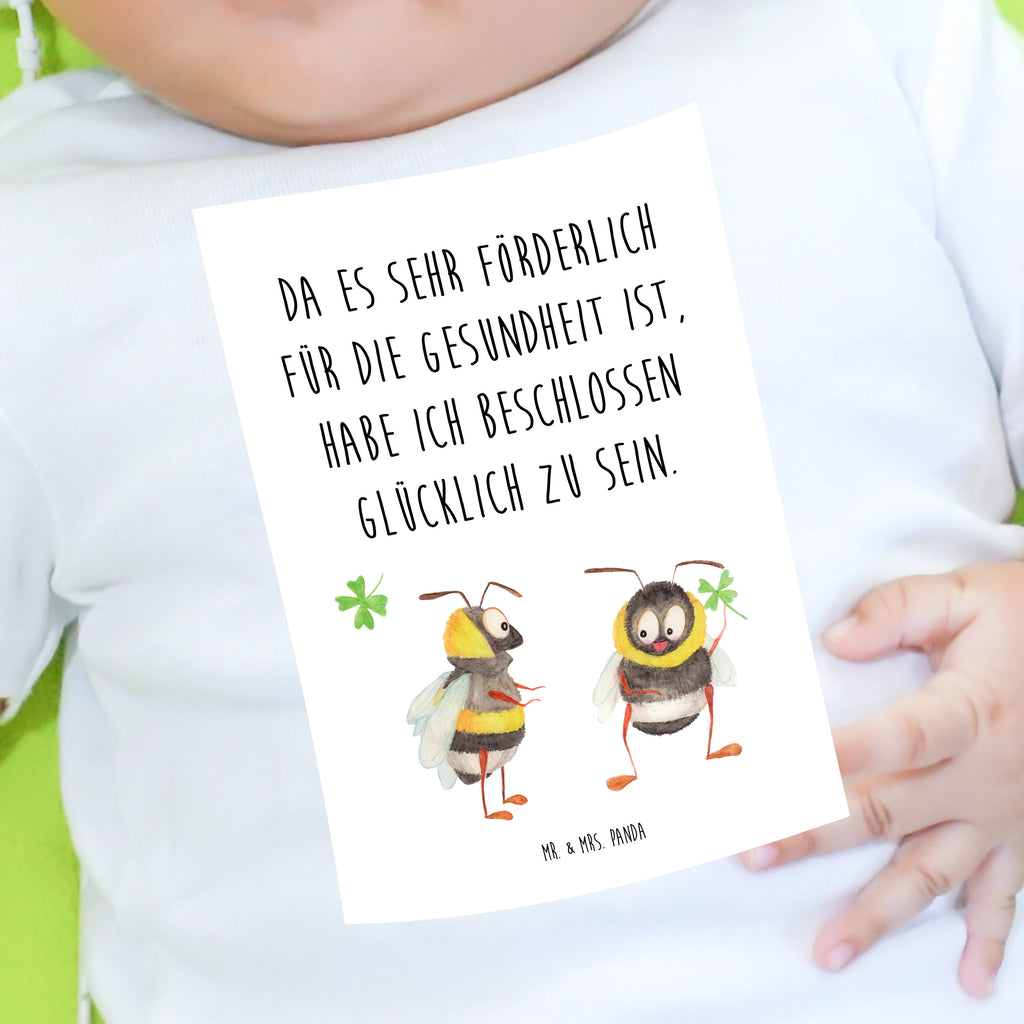 Baby T-Shirt Hummeln mit Kleeblatt Hummel, Biene, Spruch positiv, Biene Deko, Spruch schön, glücklich sein, glücklich werden, Spruch fröhlich Mädchen,Jungen,Unisex,Motiv,Baby T-Shirt,Kurzarm  süße Tiermotive, gute Laune, lustige Sprüche, Tiere
