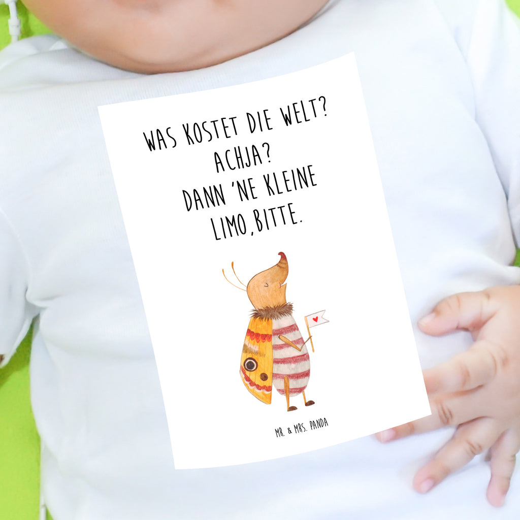 Baby T-Shirt Nachtfalter mit Fähnchen Nachtfalter, Käfer, Spruch lustig, Spruch witzig, süß, niedlich, Küche Deko, Was kostet die Welt Mädchen, Jungen, Unisex, Motiv ,Baby T-Shirt, Kurzarm, Shirt, Baby  süße Tiermotive, gute Laune, lustige Sprüche, Tiere