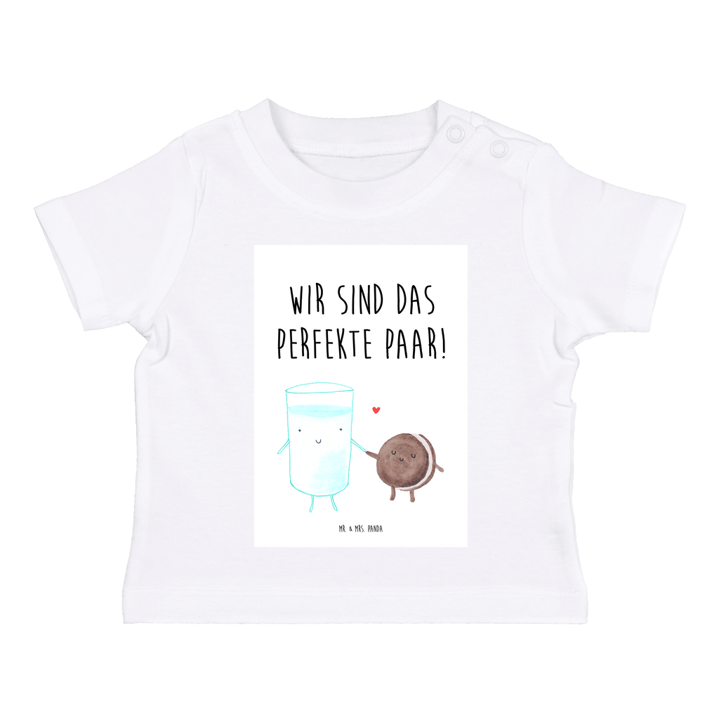 Baby T-Shirt Milch & Keks Milk, Cookie, Milch, Keks, Kekse, Kaffee, Einladung Frühstück, Motiv süß, romantisch, perfektes Paar,  Mädchen,Jungen,Unisex,Motiv,Baby T-Shirt,Kurzarm  süße Tiermotive, gute Laune, lustige Sprüche, Tiere