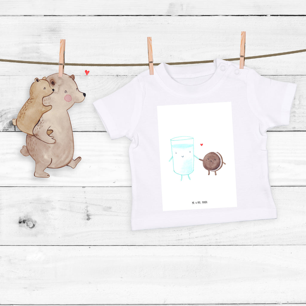 Baby T-Shirt Milch & Keks Milk, Cookie, Milch, Keks, Kekse, Kaffee, Einladung Frühstück, Motiv süß, romantisch, perfektes Paar,  Mädchen,Jungen,Unisex,Motiv,Baby T-Shirt,Kurzarm  süße Tiermotive, gute Laune, lustige Sprüche, Tiere
