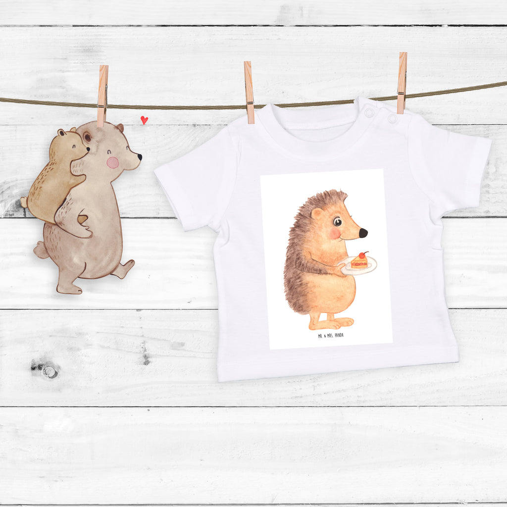 Baby T-Shirt Igel mit Kuchenstück Igel, Essen Spruch, Kuchen, Backen Geschenk, Kuchen backen, Einladung Party, Geburtstagskuchen, Torte  Mädchen,Jungen,Unisex,Motiv,Baby T-Shirt,Kurzarm  süße Tiermotive, gute Laune, lustige Sprüche, Tiere