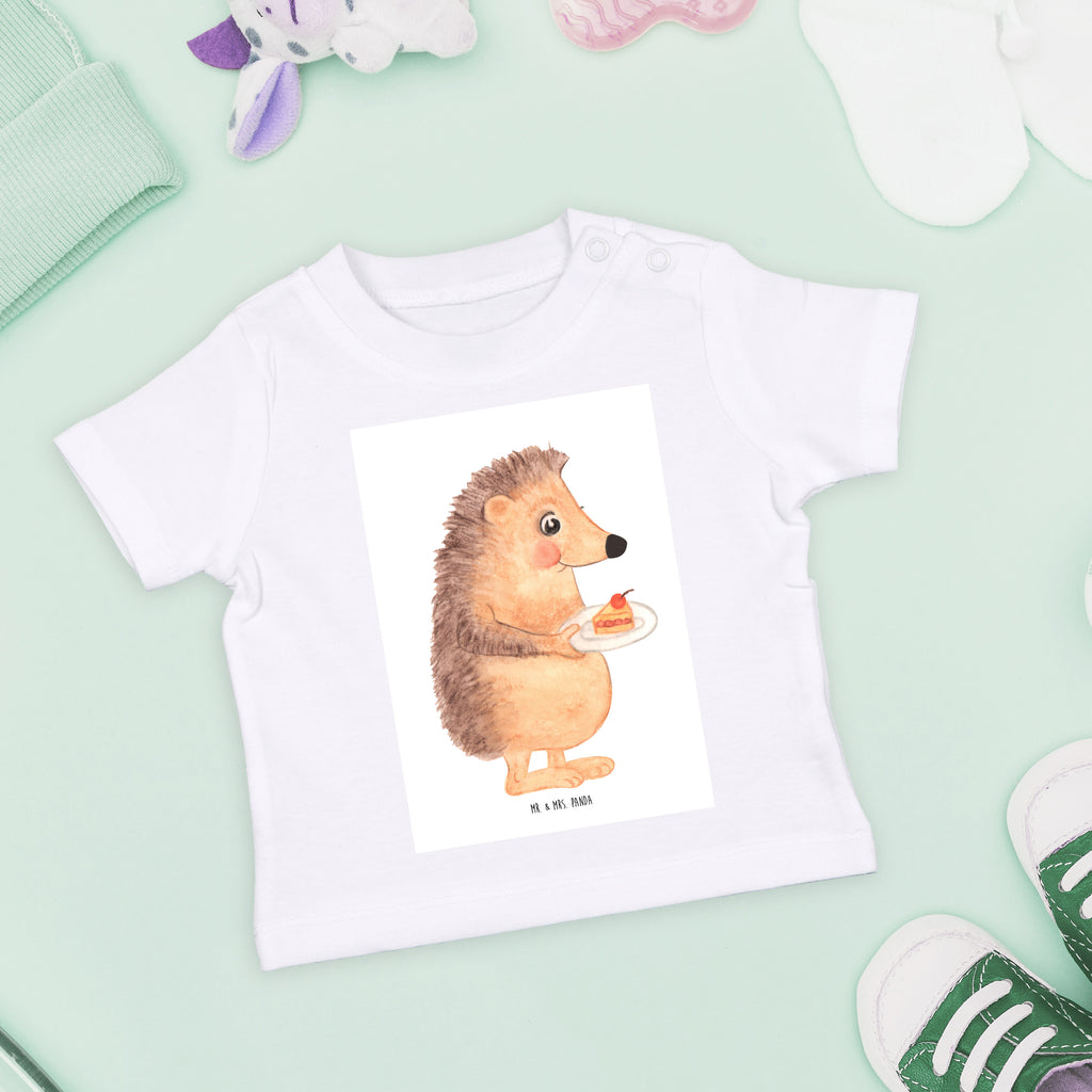 Baby T-Shirt Igel mit Kuchenstück Igel, Essen Spruch, Kuchen, Backen Geschenk, Kuchen backen, Einladung Party, Geburtstagskuchen, Torte  Mädchen,Jungen,Unisex,Motiv,Baby T-Shirt,Kurzarm  süße Tiermotive, gute Laune, lustige Sprüche, Tiere