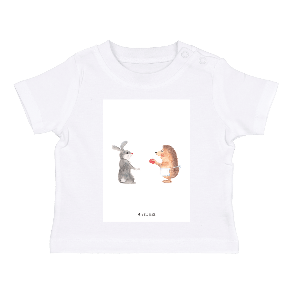 Baby T-Shirt Liebe ist nie ohne Schmerz Igel und Hase, Igel, Hase, Liebe Spruch, Liebeskummer Geschenk, Herzschmerz, Trösten, Trennungsschmerz, Spruch romantisch Mädchen,Jungen,Unisex,Motiv,Baby T-Shirt,Kurzarm  süße Tiermotive, gute Laune, lustige Sprüche, Tiere