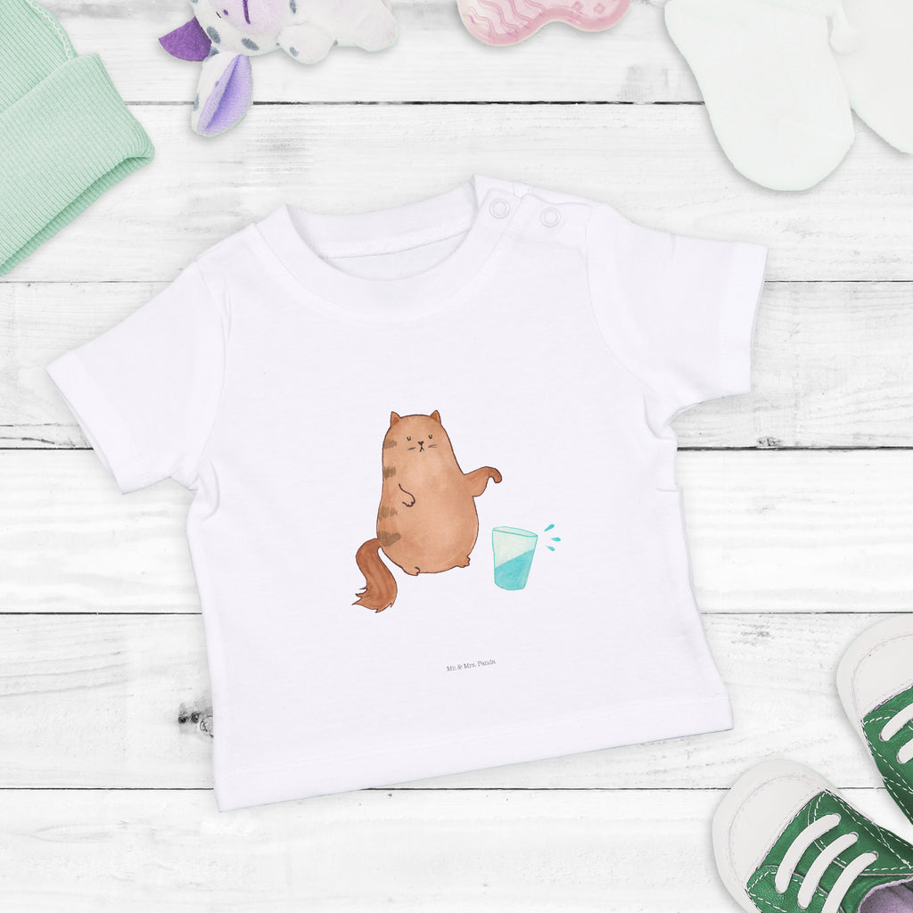 Baby T-Shirt Katze Wasserglas
