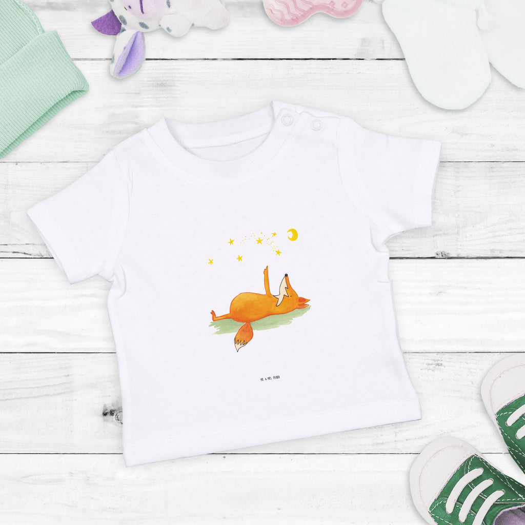 Baby T-Shirt Fuchs Sterne Fuchs, Füchse, tröstende Worte, Spruch positiv, Spruch schön, Romantik, Always Look on the Bright Side of Life Mädchen,Jungen,Unisex,Motiv,Baby T-Shirt,Kurzarm  Fuchs
