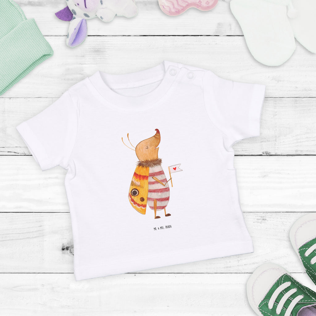 Baby T-Shirt Nachtfalter mit Fähnchen Nachtfalter, Käfer, Spruch lustig, Spruch witzig, süß, niedlich, Küche Deko, Was kostet die Welt Mädchen, Jungen, Unisex, Motiv ,Baby T-Shirt, Kurzarm, Shirt, Baby  süße Tiermotive, gute Laune, lustige Sprüche, Tiere