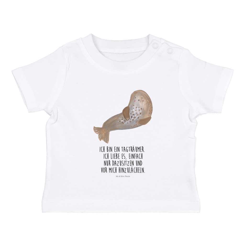 Baby T-Shirt Robbe lachend Robbe, Robben, Seehund, Strand, Meerestier, Ostsee, Nordsee Mädchen,Jungen,Unisex,Motiv,Baby T-Shirt,Kurzarm  süße Tiermotive, gute Laune, lustige Sprüche, Tiere