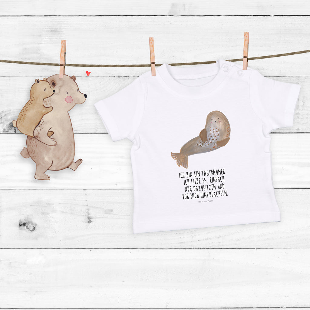 Baby T-Shirt Robbe lachend Robbe, Robben, Seehund, Strand, Meerestier, Ostsee, Nordsee Mädchen,Jungen,Unisex,Motiv,Baby T-Shirt,Kurzarm  süße Tiermotive, gute Laune, lustige Sprüche, Tiere