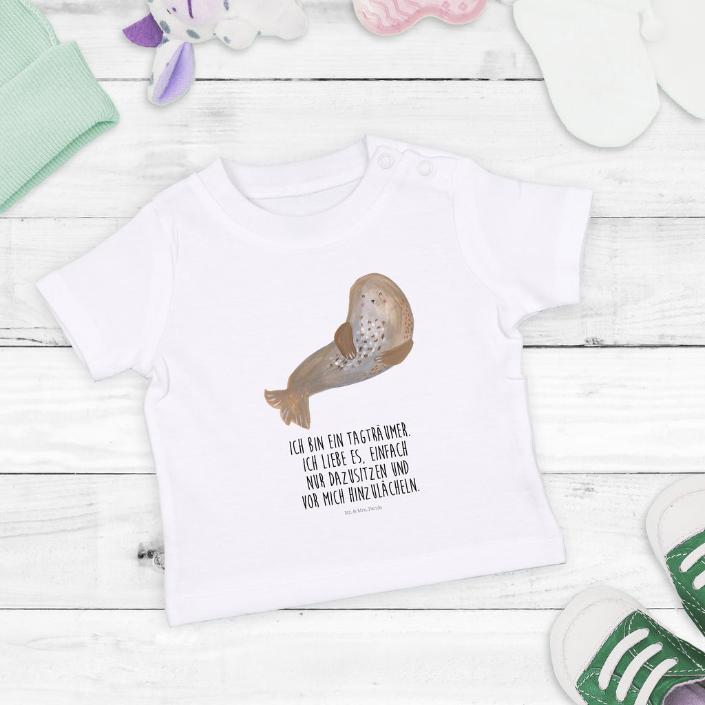 Baby T-Shirt Robbe lachend Robbe, Robben, Seehund, Strand, Meerestier, Ostsee, Nordsee Mädchen,Jungen,Unisex,Motiv,Baby T-Shirt,Kurzarm  süße Tiermotive, gute Laune, lustige Sprüche, Tiere