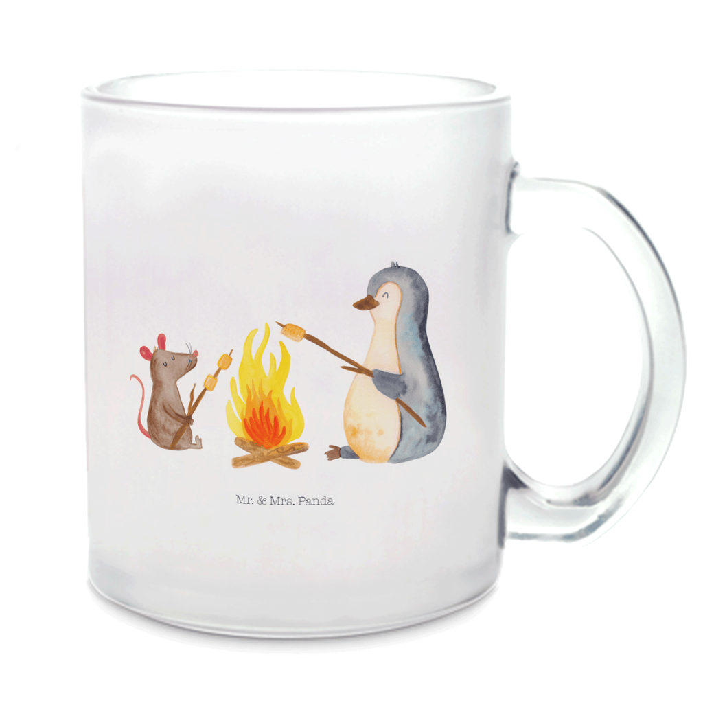 Teetasse Pinguin Lagerfeuer Pinguin, Maus, Pinguine, Lagerfeuer, Leben, Arbeit, Job, Motivation, Büro, Büroalltag, Lebensspruch, Lebensmotivation, Neustart, Liebe, grillen, Feuer, Marshmallows Teetasse, Teeglas, Teebecher, Tasse mit Henkel, Tasse  Pinguin