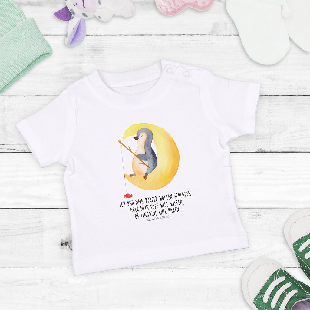 Baby T-Shirt Pinguin Mond Pinguin, Pinguine, Spruch, schlafen, Nachtruhe, Einschlafen, Schlafzimmer, Schlafstörungen, Gästezimmer,	 Mädchen, Jungen, Unisex, Motiv ,Baby T-Shirt, Kurzarm, Shirt, Baby  Pinguin