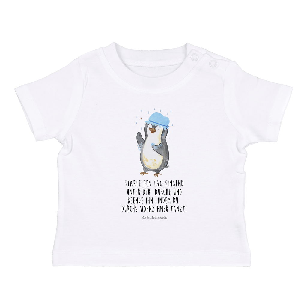Baby T-Shirt Pinguin duscht Pinguin, Pinguine, Dusche, duschen, Lebensmotto, Motivation, Neustart, Neuanfang, glücklich sein,  Mädchen, Jungen, Unisex, Motiv ,Baby T-Shirt, Kurzarm, Shirt, Baby  Pinguin