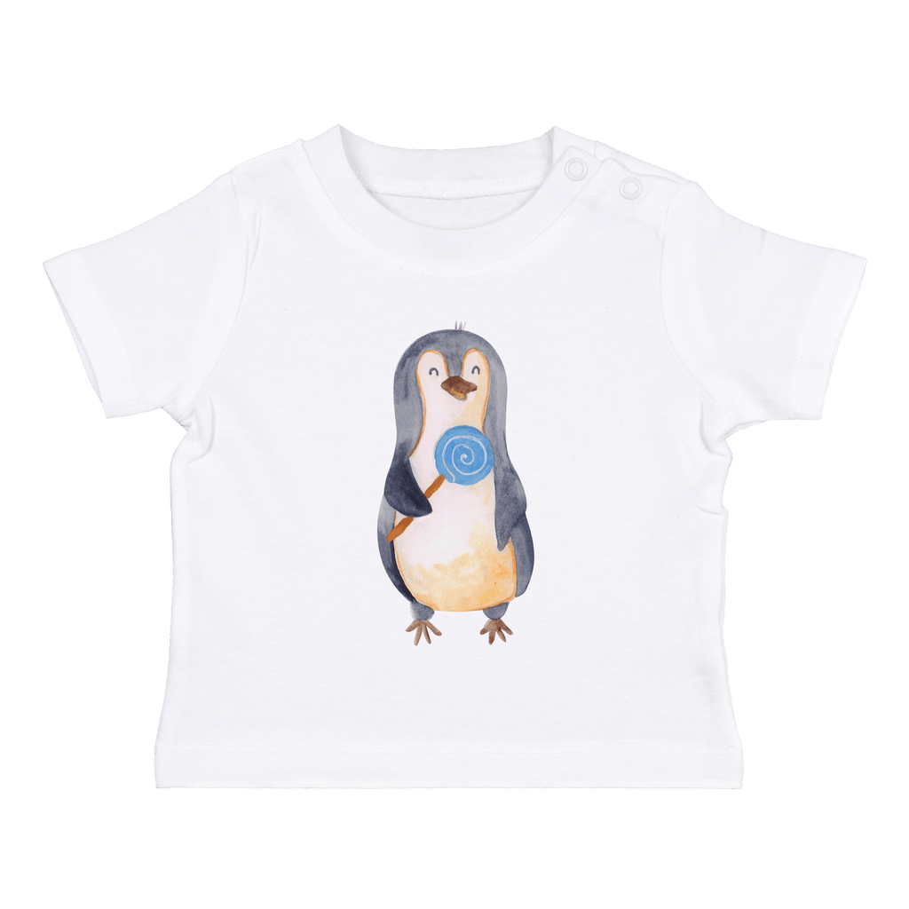 Baby T-Shirt Pinguin Lolli Pinguin, Pinguine, Lolli, Süßigkeiten, Blödsinn, Spruch, Rebell, Gauner, Ganove, Rabauke Mädchen,Jungen,Unisex,Motiv,Baby T-Shirt,Kurzarm  Pinguin
