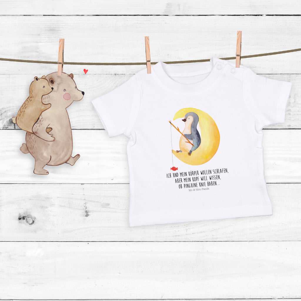 Baby T-Shirt Pinguin Mond Pinguin, Pinguine, Spruch, schlafen, Nachtruhe, Einschlafen, Schlafzimmer, Schlafstörungen, Gästezimmer,	 Mädchen, Jungen, Unisex, Motiv ,Baby T-Shirt, Kurzarm, Shirt, Baby  Pinguin