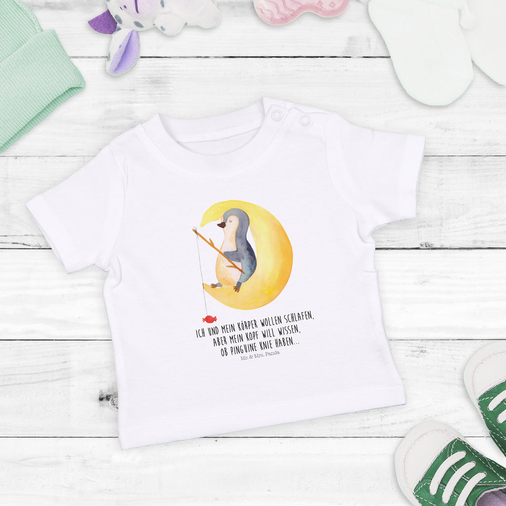 Baby T-Shirt Pinguin Mond Pinguin, Pinguine, Spruch, schlafen, Nachtruhe, Einschlafen, Schlafzimmer, Schlafstörungen, Gästezimmer,	 Mädchen, Jungen, Unisex, Motiv ,Baby T-Shirt, Kurzarm, Shirt, Baby  Pinguin