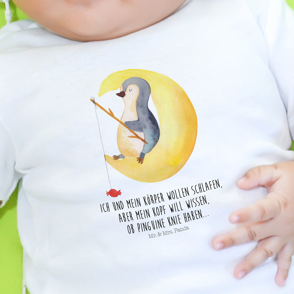 Baby T-Shirt Pinguin Mond Pinguin, Pinguine, Spruch, schlafen, Nachtruhe, Einschlafen, Schlafzimmer, Schlafstörungen, Gästezimmer,	 Mädchen, Jungen, Unisex, Motiv ,Baby T-Shirt, Kurzarm, Shirt, Baby  Pinguin