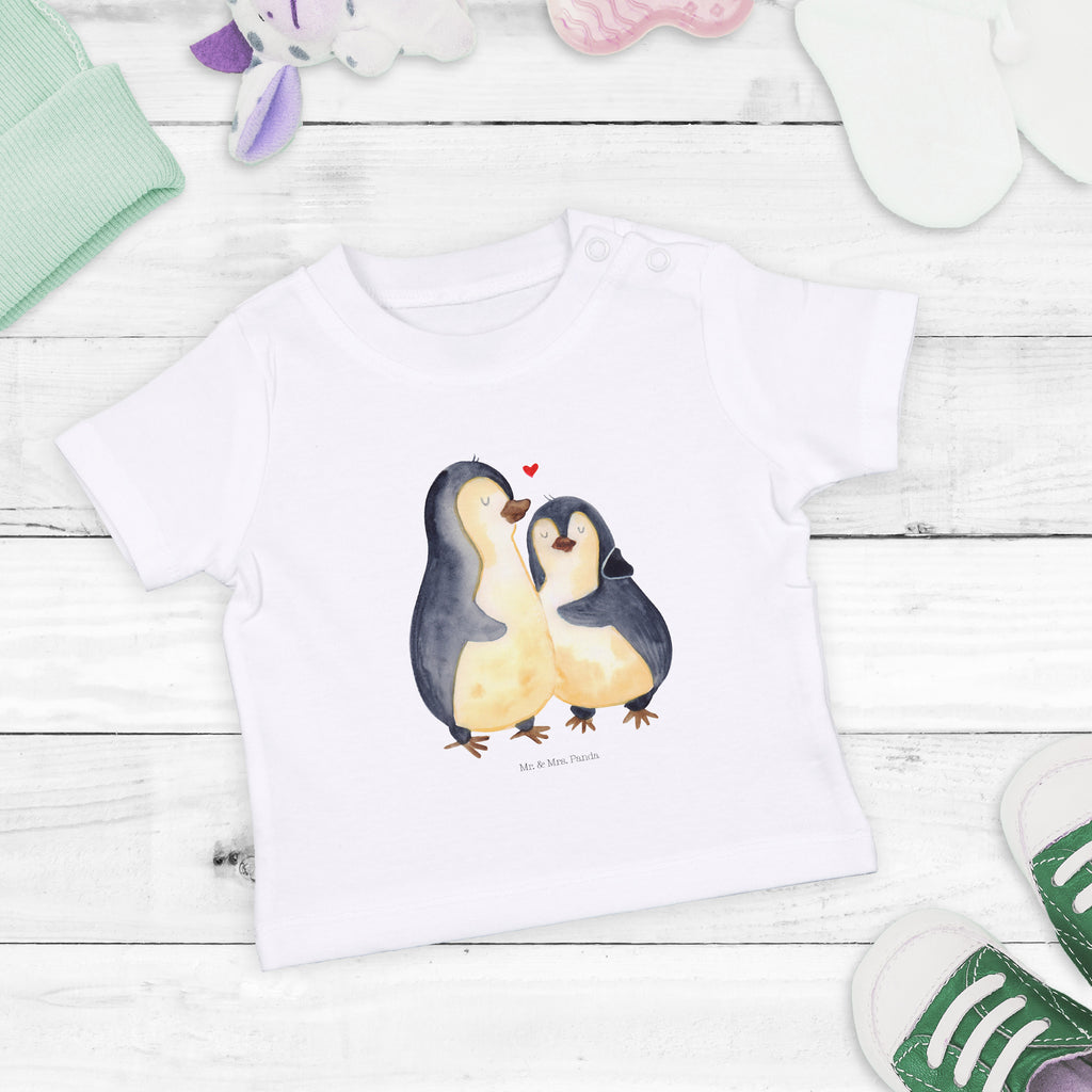 Baby T-Shirt Pinguin umarmend Pinguin, Liebe, Liebespaar, Liebesbeweis, Liebesgeschenk, Verlobung, Jahrestag, Hochzeitstag, Hochzeit, Hochzeitsgeschenk Mädchen,Jungen,Unisex,Motiv,Baby T-Shirt,Kurzarm  Pinguin