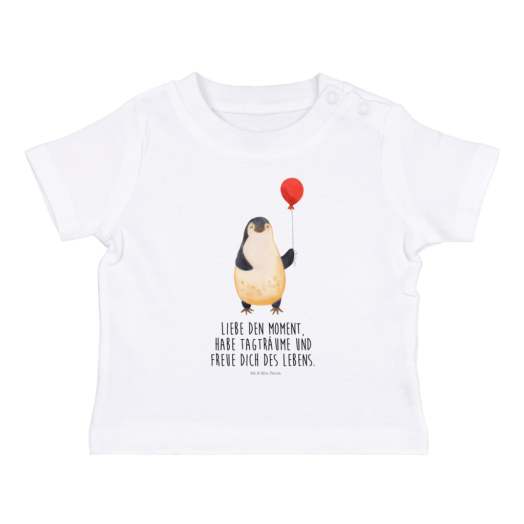 Baby T-Shirt Pinguin Luftballon Pinguin, Pinguine, Luftballon, Tagträume, Lebenslust, Geschenk Freundin, Geschenkidee, beste Freundin, Motivation, Neustart, neues Leben, Liebe, Glück Mädchen,Jungen,Unisex,Motiv,Baby T-Shirt,Kurzarm  Pinguin