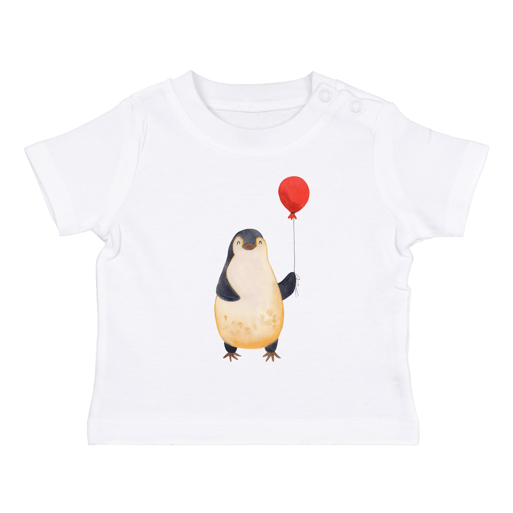 Baby T-Shirt Pinguin Luftballon Pinguin, Pinguine, Luftballon, Tagträume, Lebenslust, Geschenk Freundin, Geschenkidee, beste Freundin, Motivation, Neustart, neues Leben, Liebe, Glück Mädchen,Jungen,Unisex,Motiv,Baby T-Shirt,Kurzarm  Pinguin