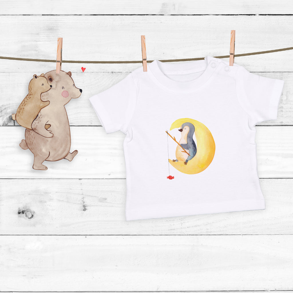 Baby T-Shirt Pinguin Mond Pinguin, Pinguine, Spruch, schlafen, Nachtruhe, Einschlafen, Schlafzimmer, Schlafstörungen, Gästezimmer,	 Mädchen, Jungen, Unisex, Motiv ,Baby T-Shirt, Kurzarm, Shirt, Baby  Pinguin
