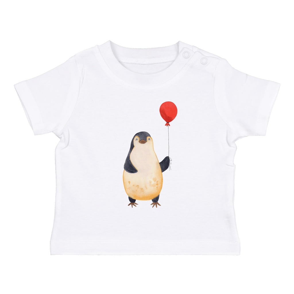 Baby T-Shirt Pinguin Luftballon Pinguin, Pinguine, Luftballon, Tagträume, Lebenslust, Geschenk Freundin, Geschenkidee, beste Freundin, Motivation, Neustart, neues Leben, Liebe, Glück Mädchen,Jungen,Unisex,Motiv,Baby T-Shirt,Kurzarm  Pinguin