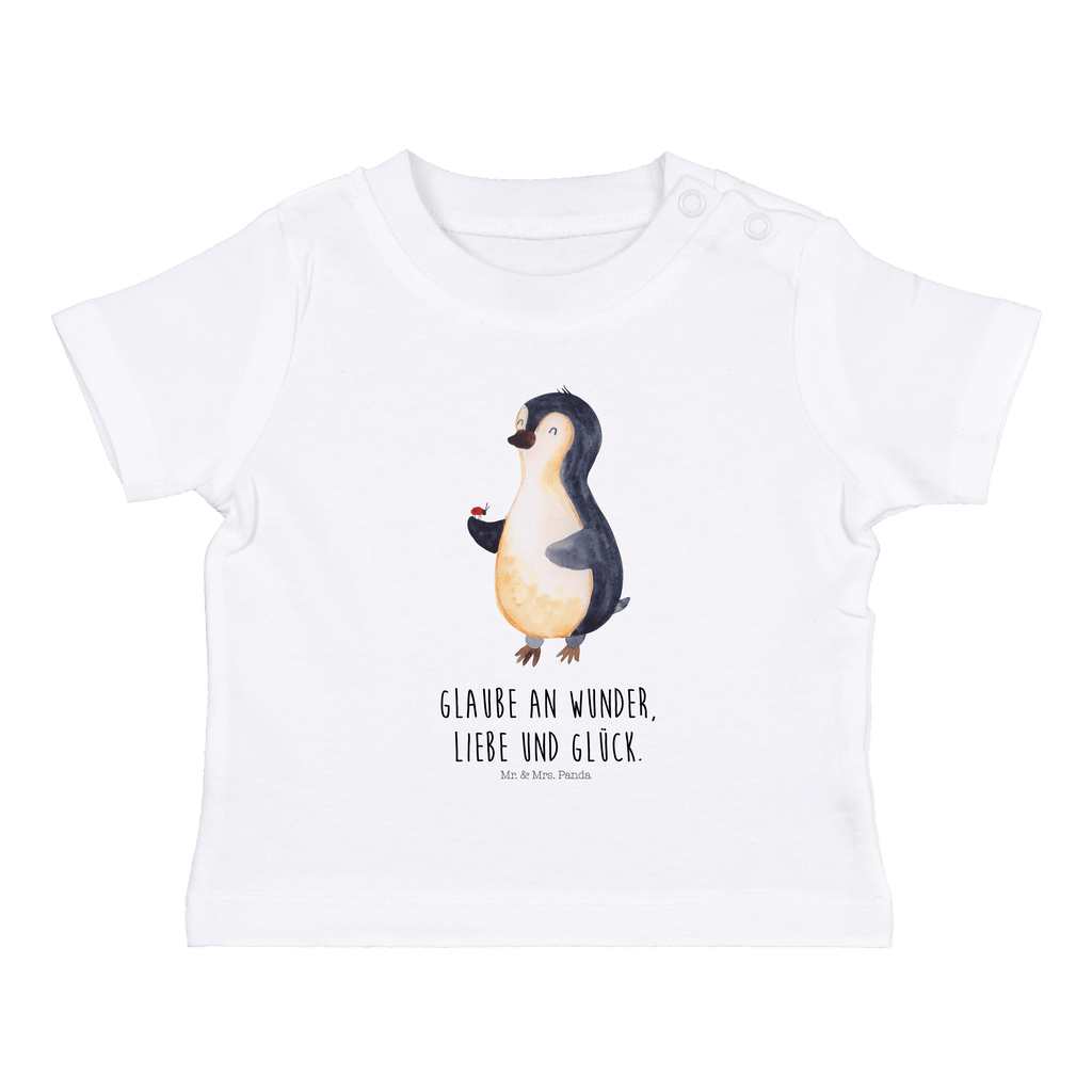 Baby T-Shirt Pinguin Marienkäfer Pinguin, Pinguine, Marienkäfer, Liebe, Wunder, Glück, Freude, Lebensfreude Mädchen, Jungen, Unisex, Motiv ,Baby T-Shirt, Kurzarm, Shirt, Baby  Pinguin