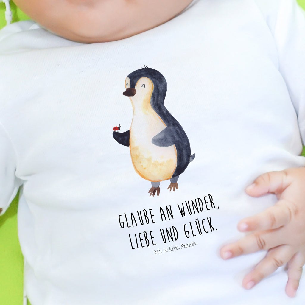 Baby T-Shirt Pinguin Marienkäfer Pinguin, Pinguine, Marienkäfer, Liebe, Wunder, Glück, Freude, Lebensfreude Mädchen, Jungen, Unisex, Motiv ,Baby T-Shirt, Kurzarm, Shirt, Baby  Pinguin