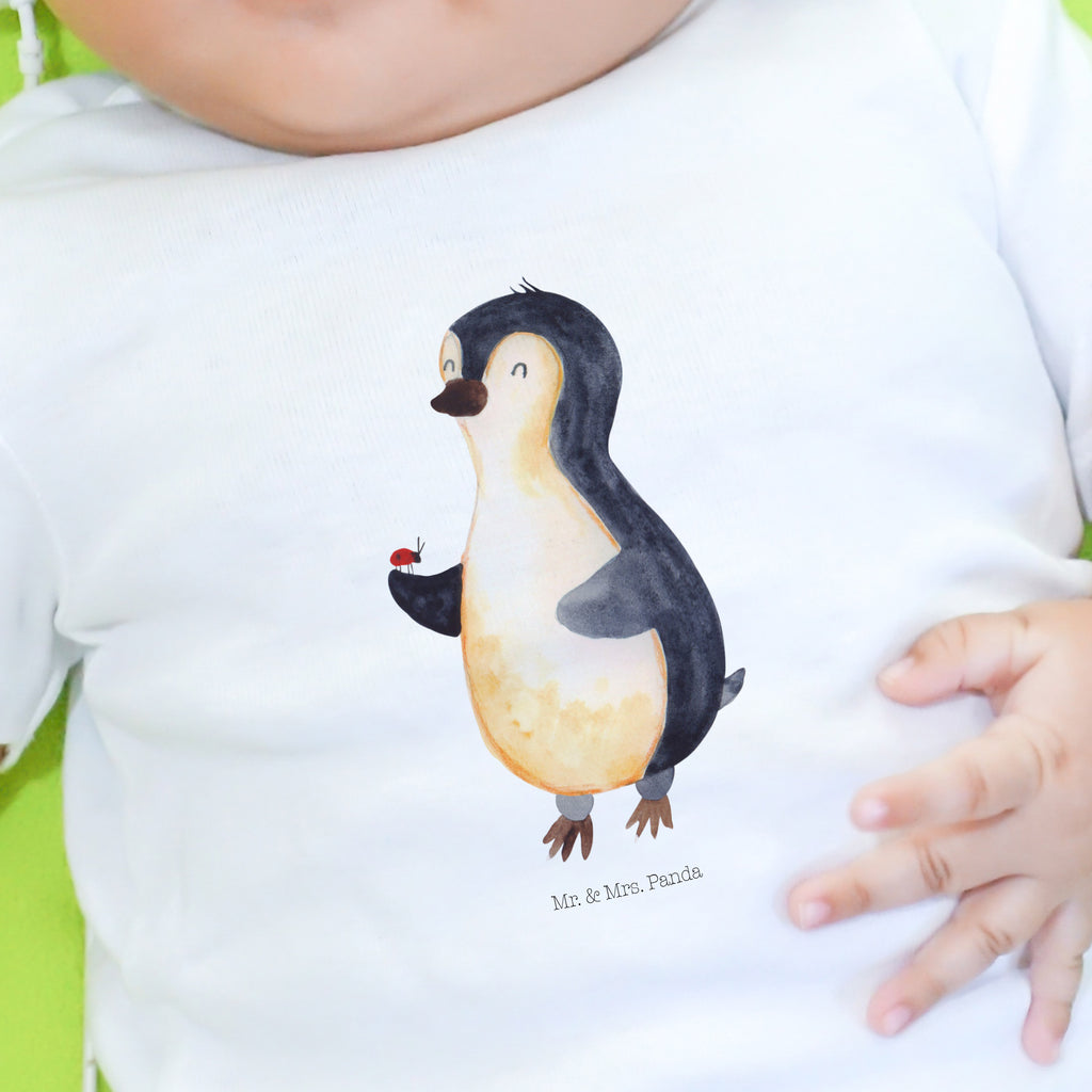 Baby T-Shirt Pinguin Marienkäfer Pinguin, Pinguine, Marienkäfer, Liebe, Wunder, Glück, Freude, Lebensfreude Mädchen, Jungen, Unisex, Motiv ,Baby T-Shirt, Kurzarm, Shirt, Baby  Pinguin