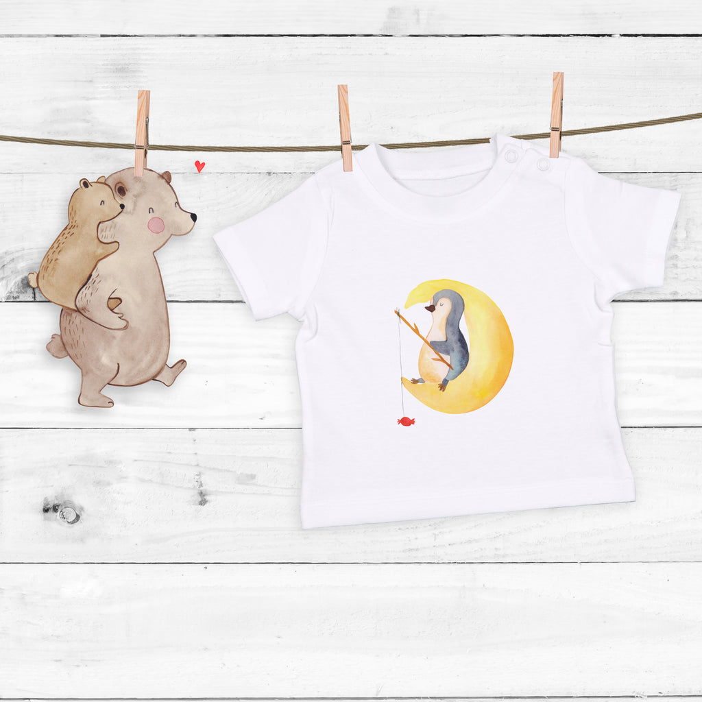 Baby T-Shirt Pinguin Mond Pinguin, Pinguine, Spruch, schlafen, Nachtruhe, Einschlafen, Schlafzimmer, Schlafstörungen, Gästezimmer,	 Mädchen, Jungen, Unisex, Motiv ,Baby T-Shirt, Kurzarm, Shirt, Baby  Pinguin