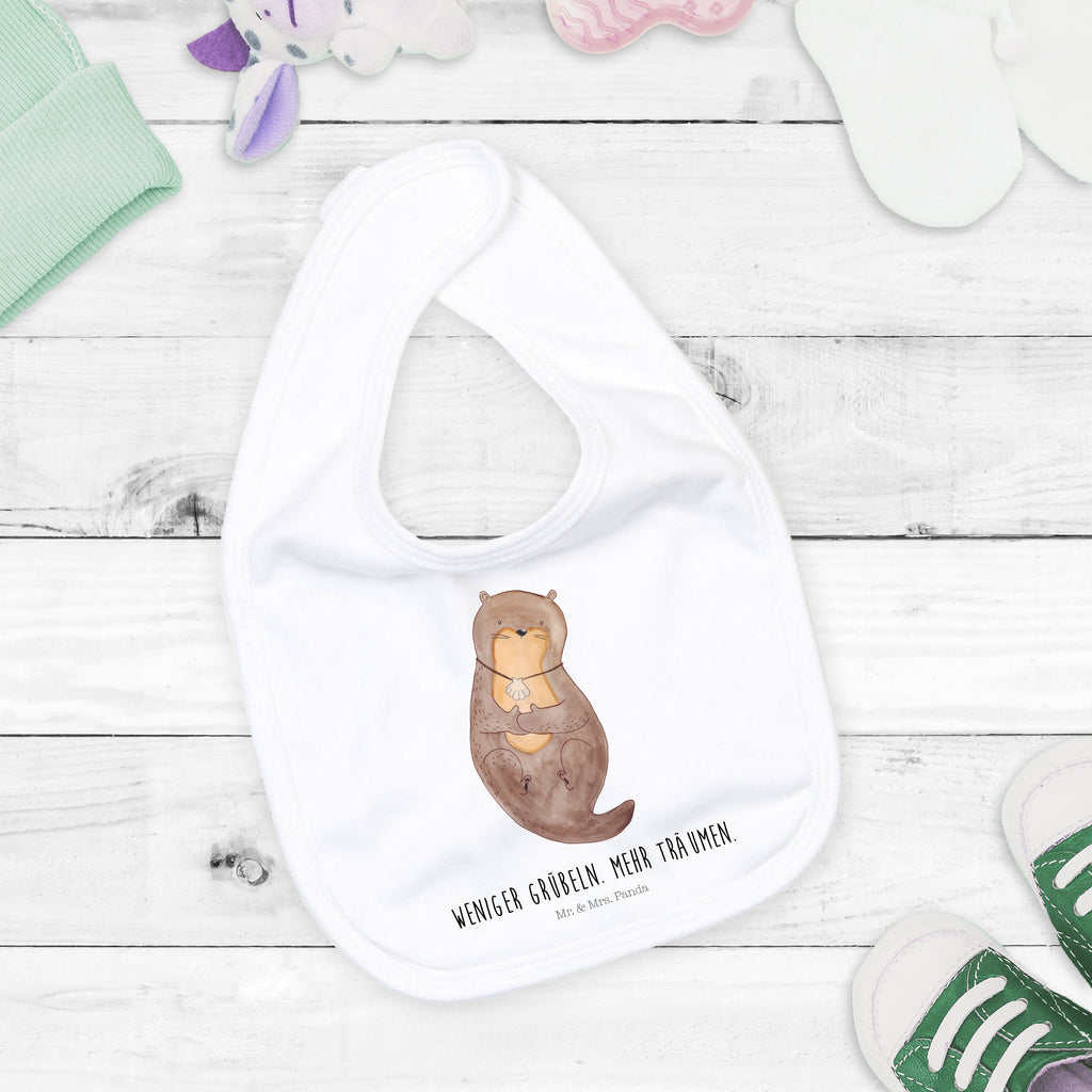 Organic Babylätzchen Otter mit Muschelmedaillon Otter, Otterliebe, Seeotter, grübeln, träumen, Motivation, Tagträumen, Büro	 Baby, Lätzchen, Spucktuch, Sabberlätzchen, Klettlätzchen, Babygeschenk, Baby Lätzchen, Geschenk für Geburt, Geschenk zur Geburt, Baby Spucktuch, Babyausstattung, Geschenkidee für Babyparty  Otter,  Fischotter,  Seeotter