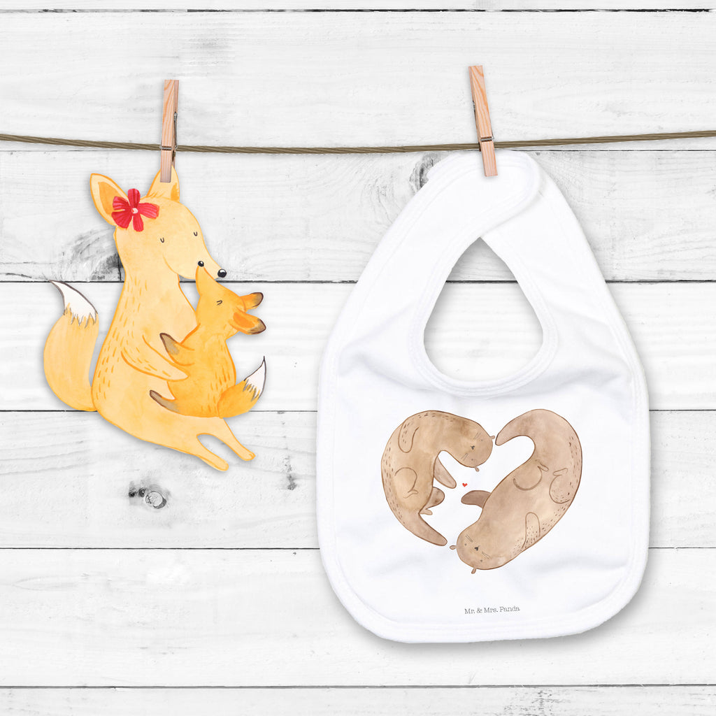 Organic Babylätzchen Otter Herz Baby, Lätzchen, Spucktuch, Sabberlätzchen, Klettlätzchen, Babygeschenk, Baby Lätzchen, Geschenk für Geburt, Geschenk zur Geburt, Baby Spucktuch, Babyausstattung, Geschenkidee für Babyparty, Otter, Fischotter, Seeotter, Liebe, Herz, Liebesbeweis, Liebesgeschenk, Bessere Hälfte, Love you, Jahrestag, Hochzeitstag, Verlobung, gemeinsames Leben