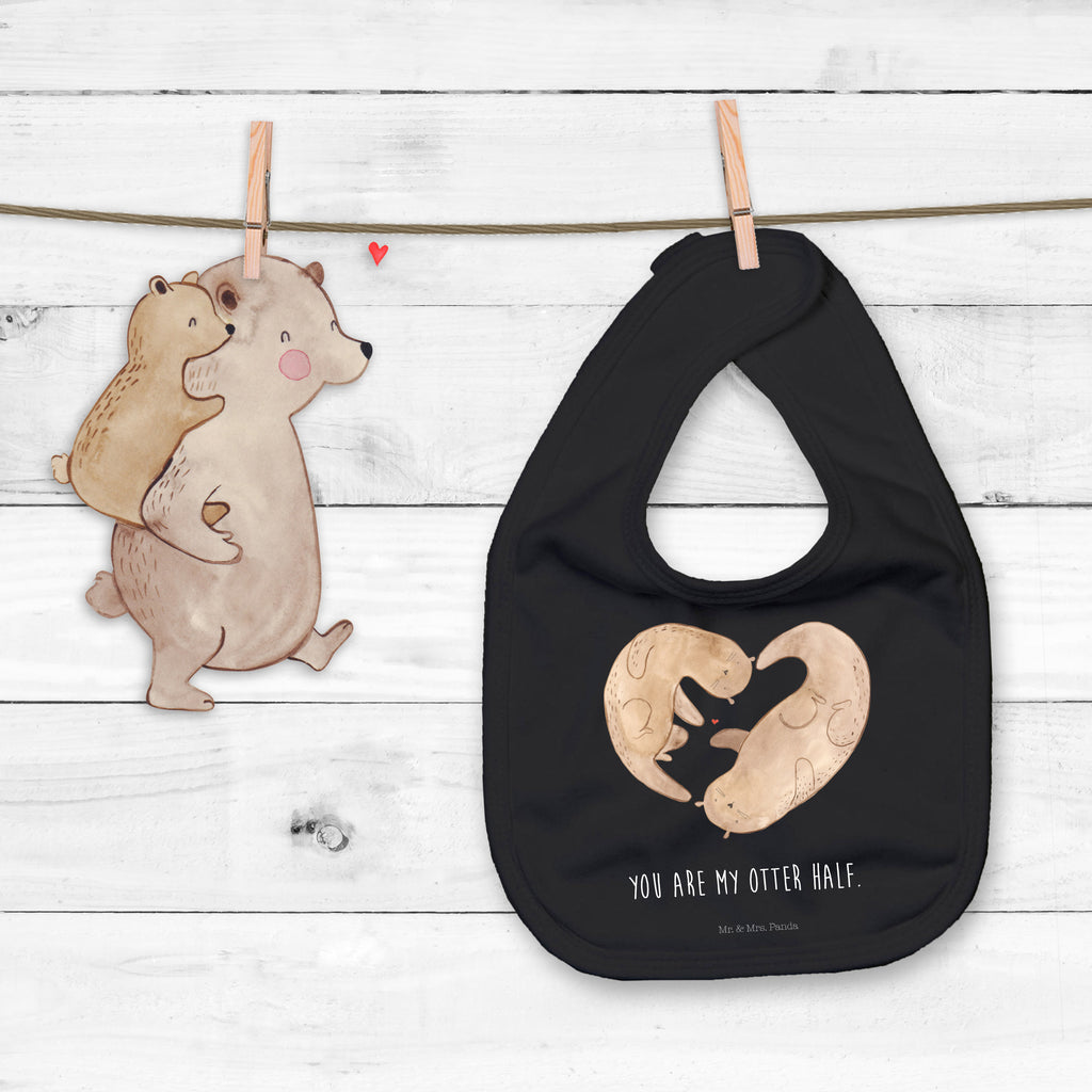 Organic Babylätzchen Otter Herz Baby, Lätzchen, Spucktuch, Sabberlätzchen, Klettlätzchen, Babygeschenk, Baby Lätzchen, Geschenk für Geburt, Geschenk zur Geburt, Baby Spucktuch, Babyausstattung, Geschenkidee für Babyparty, Otter, Fischotter, Seeotter, Liebe, Herz, Liebesbeweis, Liebesgeschenk, Bessere Hälfte, Love you, Jahrestag, Hochzeitstag, Verlobung, gemeinsames Leben